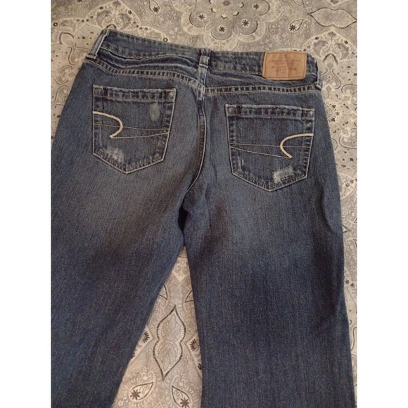 Womens American Eagle Size 8 Regular Fit Favorite Denim Blue Jeans Waist 30 - Picture 9 of 12